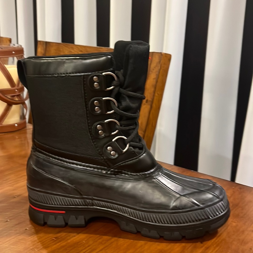 Polo Ralph Lauren Lowen Winter Duck Boots black new Mens Size 7 - Picture 4 of 16
